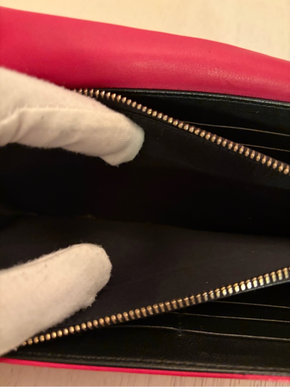 EUC Christian Dior Cannage quilted lambskin wallet in red, featuring push-lock - Picture 11 of 12